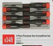 Builders Warehouse Mastercraft 6 Piece Precision Torx Screwdriver Set offer
