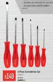 Builders Warehouse Mastercraft 6 Piece Screwdriver Set offer