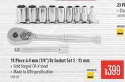 Builders Warehouse Mastercraft 11 Piece 6.4mm 1/4" Dr Socket Set 5-13mm offer