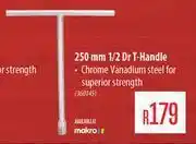Builders Warehouse Mastercraft 250mm 1/2 Dr T-Handle offer