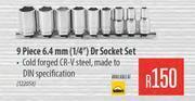 Builders Warehouse Mastercraft 9 Piece 6.4mm 1/4" Dr Socket Set offer