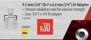 Builders Warehouse Mastercraft 9.5mm (3/8") Dr F x 6.4mm (1/4") Dr Adaptor offer