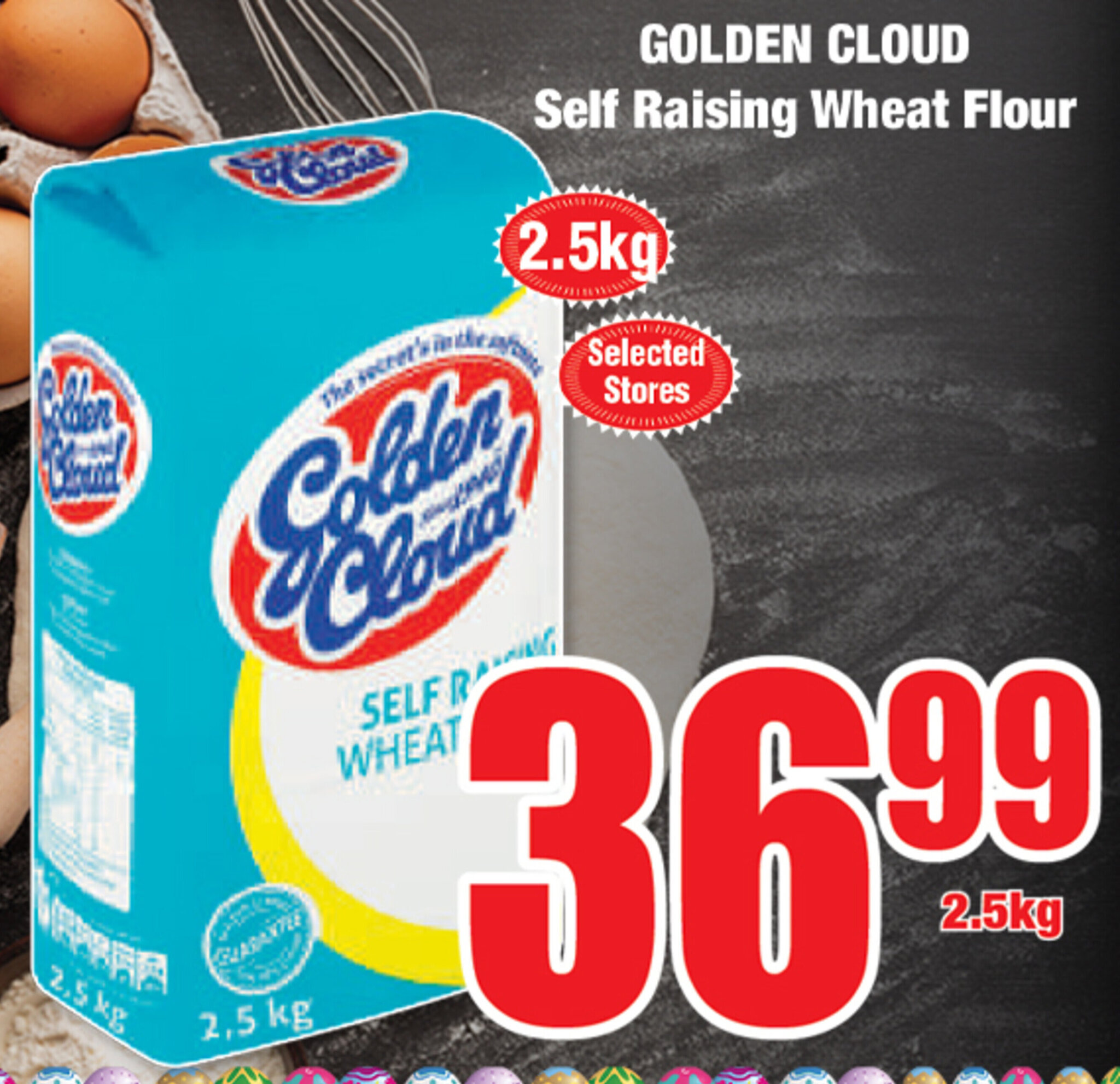 Golden Cloud Self Raising Wheat Flour 2,5kg offer at Boxer