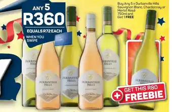 Pick n Pay Liquor Durbanville Hills Sauvignon Blanc Chardonnay or Merlot Rosé 750ml offer