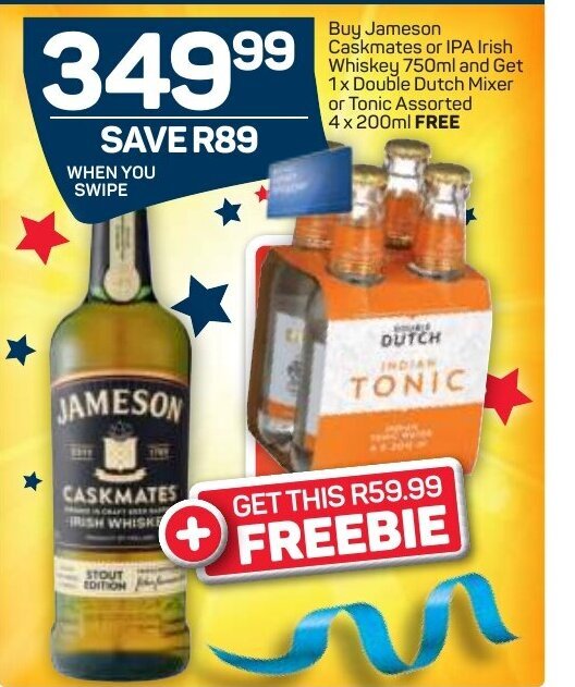 Jameson Caskmates or IPA Irish Whiskey 750ml offer at Pick n Pay Liquor