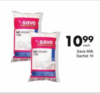 Save Save Milk Sachet 1lt offer