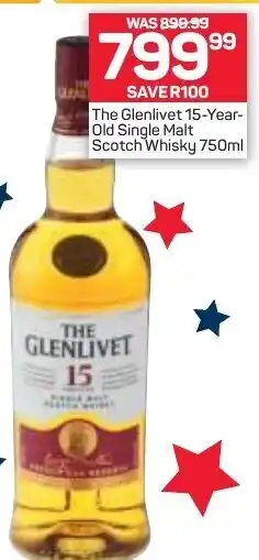 Pick n Pay Liquor The Glenlivest 15-Year-Old Single Malt Scotch Whisky 750ml offer