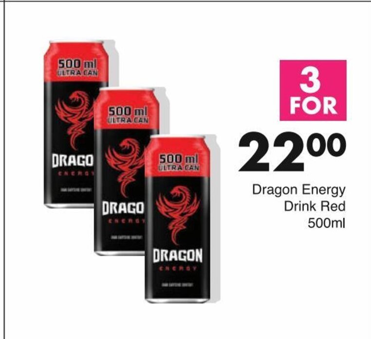 Dragon Energy Drink Red 500 ml offer at Save