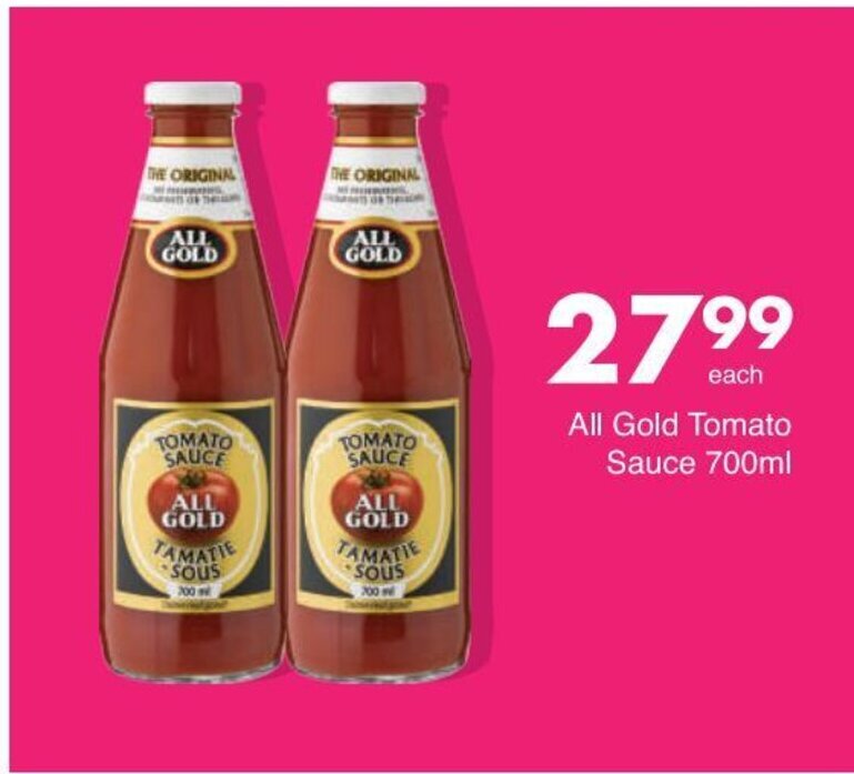 All Gold Tomato Sauce 700ml offer at Save