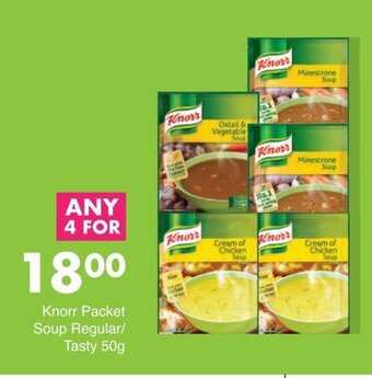 Save Knorr Packet Soup Regular / Tasty 50g offer