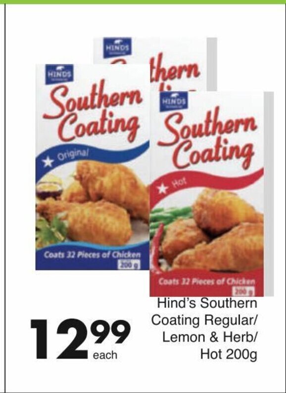Hind's Southern Coating Regular / Lemon & Herb / Hot 200g offer at Save