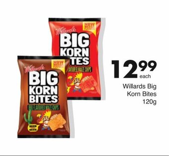 Save Willards Big Korn Bites 120g offer