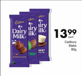 Save Cadbury Slabs 80g offer