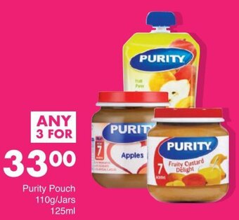 Save Purity Pouch 110g / Jars 125 ml offer