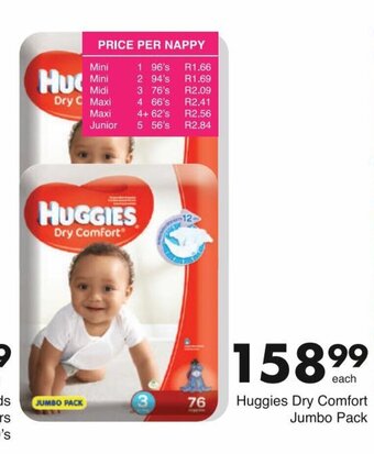 Save Huggies Dry Comfort Jumbo Pack offer