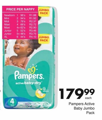 Pampers Active Baby Jumbo Pack