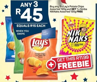 Pick n Pay Lay's Potato Chips Assorted 120g offer