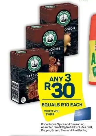 Pick n Pay Robertson Spice and Seasoning Assorted 64-100g Refill offer