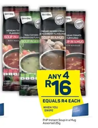 Pick n Pay PnP Instant Soup in a Mug Assorted 25g offer