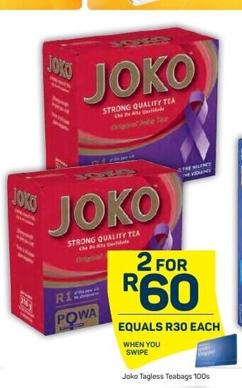 Pick n Pay Joko Tagless Teabags 100s offer