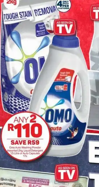 Pick n Pay Omo washing powder 2 offer