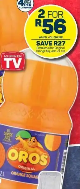 Pick n Pay Brookes oros orange squash 2 offer