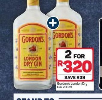 Pick n Pay Hypermarket Gordon's gin 2 offer