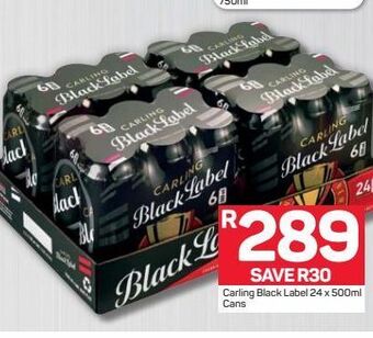 Carling black label cans