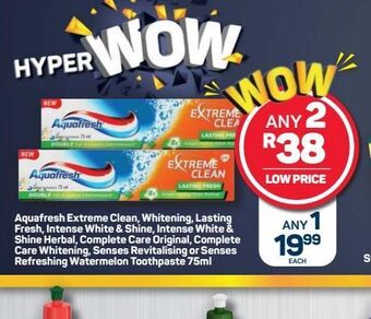 Pick n Pay Hypermarket Aquafresh toothpaste 2 offer