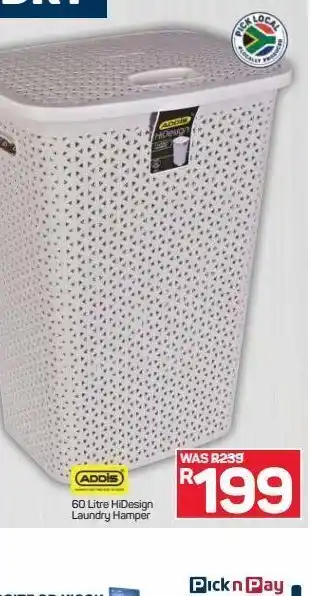 Pick n Pay Hypermarket Addis laundry basket offer