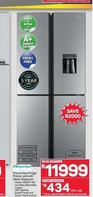 Pick n Pay Hypermarket Hisense fridge freezer offer