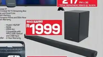 Pick n Pay Hypermarket Soundbar offer