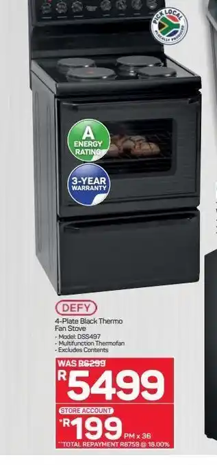Pick n Pay Hypermarket Defy stove offer
