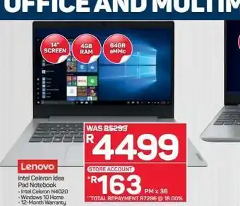 Pick n Pay Hypermarket Lenovo laptop offer