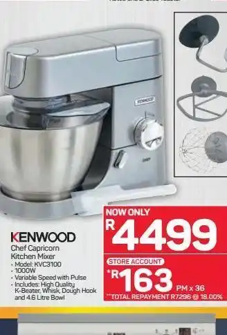 Pick n Pay Hypermarket Kenwood kitchen mixer offer