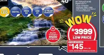 Pick n Pay Hypermarket Led tv 40" offer