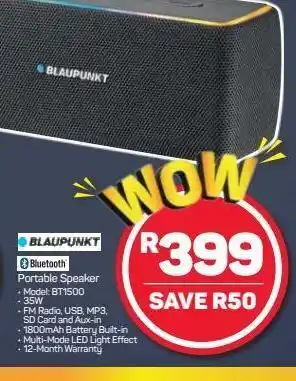 Pick n Pay Hypermarket Blaupunkt bluetooth speakers offer