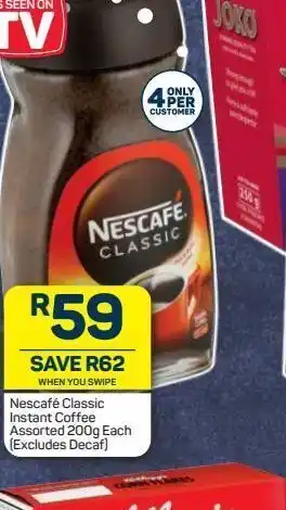 Pick n Pay Hypermarket Nescafé classic coffee offer