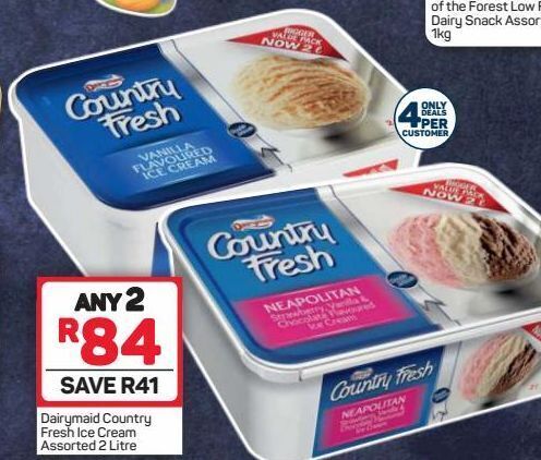 Dairymaid ice cream offer at Pick n Pay Hypermarket