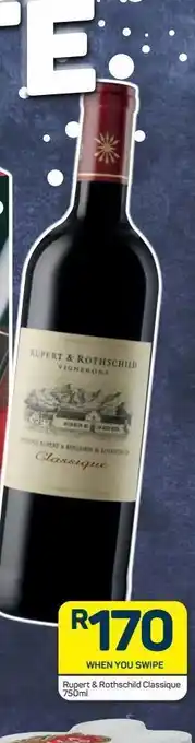 Pick n Pay Hypermarket Rupert & rothschild red wine offer