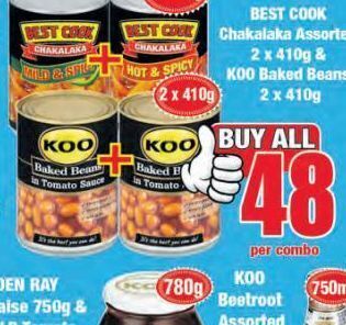Boxer Koo baked beans offer