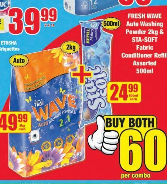 Fresh wave washing powder offer at Boxer