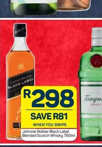 Pick n Pay Johnnie walker black label whiskey offer