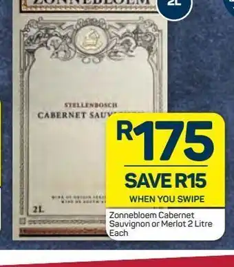 Pick n Pay Zonnebloem wine offer