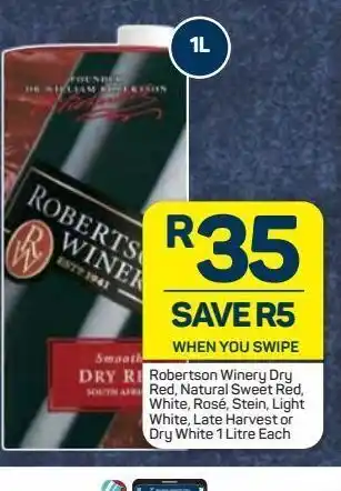 Pick n Pay Robertson winery wine offer