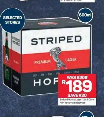Pick n Pay Liquor Striped horse lager offer