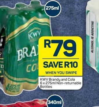 Pick n Pay Liquor Kwv brandy & cola offer