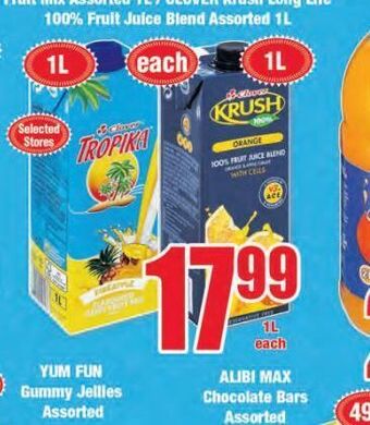 Boxer Clover tropika fruit juice offer