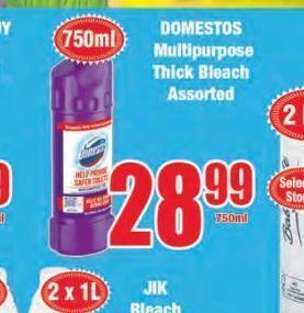 Boxer Domestos bleach offer