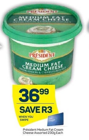 Pick n Pay Président Medium Fat Cream Cheese Assorted 230g offer